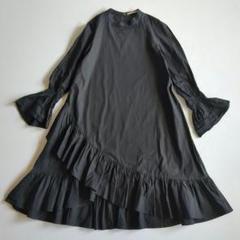 ZARA - 【ザラ】シボ加工 水玉模様 ドット柄 ロング ティアード