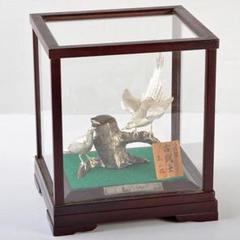 銀製　喜山作　鳥　置物　約71g　ガラスケース付　M　R7496B 銀製 喜山作 鳥 置物 約71g ガラスケース付 M R7496B - メルカリ