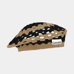 【GANNI】Lambswool Crochet Beret - stripedのサムネイル