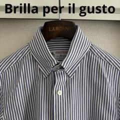 【美品】Brilla per il gusto ストライプタブカラーシャツ
