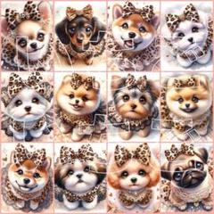 犬柄 見上げる わんこ パネル生地 ポメラニアン シーズー トイプードル チワワ
