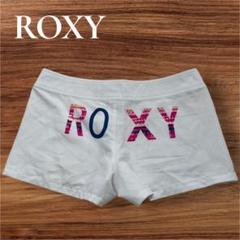 ロキシー☆ROXY ホワイト ショートパンツ　サーフパンツ　ロゴ