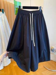 ワイドパンツ 無地＆シンプル 着痩せ カジュアル キュロットスカ—ト オシャレ