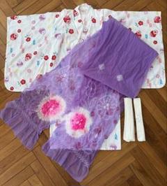 キッズ浴衣セット(帯＆腰紐付き) 女の子　120