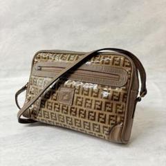 FENDI フェンディ ズッカ ショルダーバッグ 斜め掛け PVC レザー