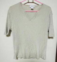 カルバンクライン　CK ニット 半袖シャツ　Lサイズ
