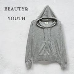 BEAUTY&YOUTH 新品未使用　タグ付き　パーカー パウダーウォッシュ スウェット ジップパーカー