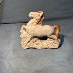 古美術品　大きな馬の陶器 8065ka 古い味わいのある花瓶 大堀相馬焼 相馬半勝 山力 壺 花瓶