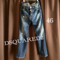 DSQUARED2 ディースクエアード　デニムパンツ　ダメージ加工　ペイント