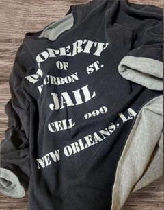 【JAIL 】リバーシブルカットソー 長袖 USA製 ビンテージ古着 美品ᐩᕀ