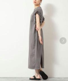 美品　ノーリーズ　Rie Miller NOLLY's　フリルワンピース　ロペのサムネイル