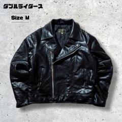 合成皮革ダブルライダースレザージャケット短丈バイクバイカーブラック黒アメカジ50