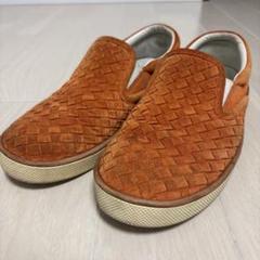 未使用 ボッテガヴェネタ スリッポン イントレチャート レザー ブラウン BOTTEGA VENETA - ボッテガヴェネタ レザー イントレチャート
