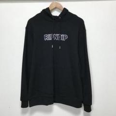 新品未使用　RIPNDIP プルオーバーラインストーンスウェットパーカー　黒色のサムネイル