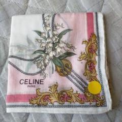 CELINE 花柄 シルクハンカチ ピンク - メルカリ