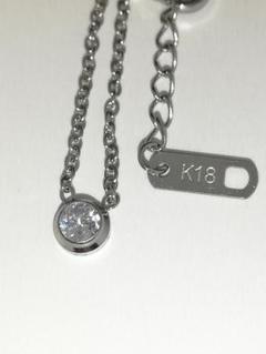 K18 18金ピンクゴールドフィルド シンプル 一粒ダイヤ ネックレスcz
