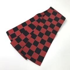 いラインアップ 半幅帯 格子模様 市松模様 チェック柄 赤色 黒色 KO-1302 - メルカリ 着物・浴衣