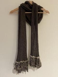 ミナペルホネン◯フォレストパレード◯カシミヤストール◯Lサイズ◯charcoal ミナペルホネン◯フォレストパレード◯カシミヤストール◯L
