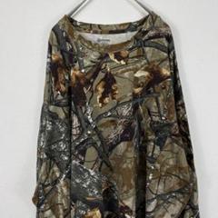 USA古着 outfitters 迷彩 リアルツリー カモフラ ロンT