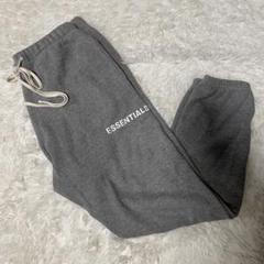 美品/希少L ESSENTIALS スウェット　パンツ　ロゴ　グレー　ウエスト紐