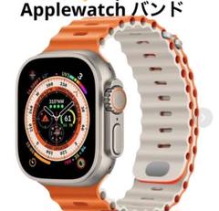 HITZEE コンパチブルApplewatchバンド オレンジスターライト