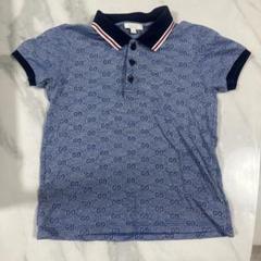 GUCCI ロゴ入りポロシャツ 青色