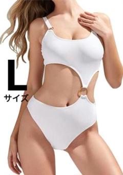 水着 レディース ワンピース モノキニ ハイレグ セクシー ホワイト 白 L