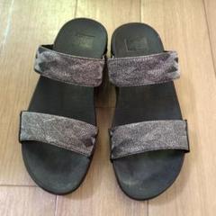 fitflop グレー系 ミュール 2本ストラップ