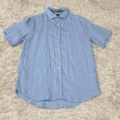 ポールスミス　Paul Smith　半袖シャツ　リネン100％　フローラル　L
