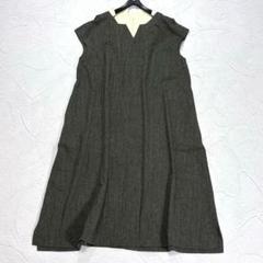 ✨美品✨モユル センソユニコ 綿麻 ノースリーブ ワンピース ロング キーネック