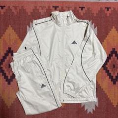 adidas ジャージ セットアップ ポリエステル アイボリー