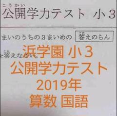 浜学園 小3 2019年 公開学力テスト 算数 国語
