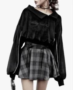 VCWinMeety クロップドトップス ショートブラウス 服 長袖