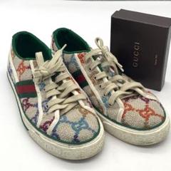 希少　人気サイズ　GUCCI グッチ　スクリーナー　シェリーライン　スニーカー GUCCI(グッチ) SCREENERローカットスニーカー ブラック×ホワイト