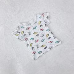 ベビー 肌着 シャツ 綿100％ 半袖 柄入り 新幹線 星 派手め 丸首 夏物