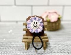 お花のヘアゴム　にこちゃん　スマイル　フラワー