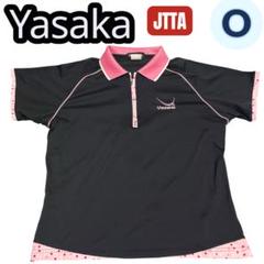 Yasaka レディース 卓球 ユニフォーム JTTA公認 ピンク×黒 ドット柄