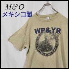 Ｍ＆Ｏ　半袖Ｔシャツ　メキシコ製　ＳＬ　蒸気機関車　ビッグプリント　鉄道　ロゴＴ