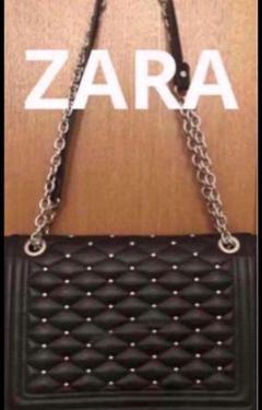 ZARA キルティングスタッズ　ショルダーバッグのサムネイル