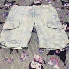 TOMMY ライトブルーデニムショートパンツ L