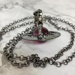 Vivienne Westwood スモールオーブネックレス　ガンメタ×濃紫 Vivienne Westwood スモールオーブネックレス ガンメタ×濃紫