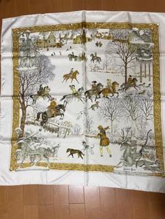 HERMES スカーフ　試着のみ　馬柄　希少　約30年前　LEDOUX エルメス HERMES スカーフ試着のみ馬柄希少約30年前LEDOUX