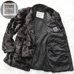 サガミンク SAGA MINK ファー コート レディース ダークブラウン