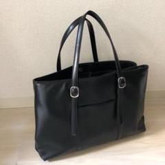 リクルートバッグ 就活バッグ 革の黒バック