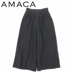 B7044■AMACA アマカ タック ワイド パンツ 36