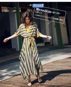 重ね着 ワンピース レディース シフォン エスニック 半袖