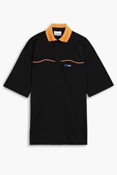 ganni ジャージー　ポロシャツ　ガニー　半袖　ショートスリーブ　ロゴパッチのサムネイル