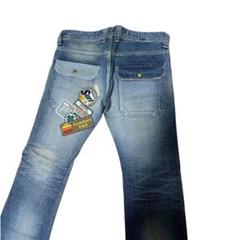 TMT ヴィンテージ　デニム　パンツ　ダメージ加工　定価34650円　　ワッペン