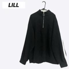 LILL スウェット ビッグシルエットリング ハーフジップポンチ