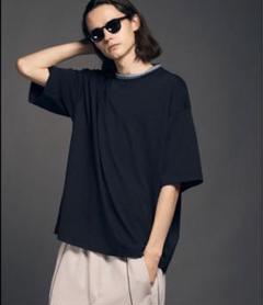 メゾンスペシャル クロシェ ライン ネック プライム オーバー Tシャツ